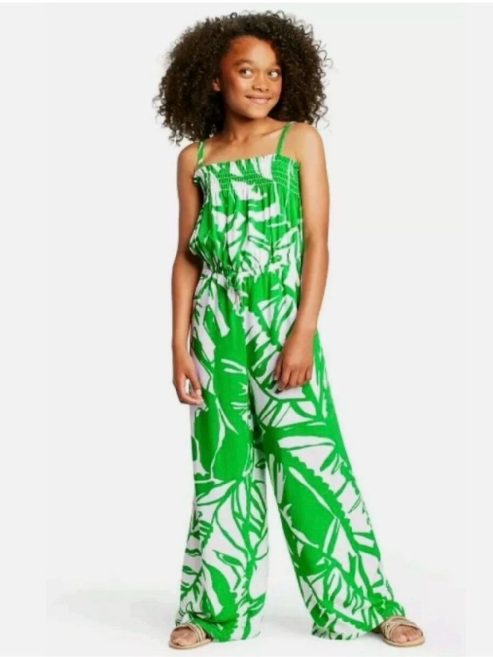 Lilly Pulitzer green and white girls jumpsuit L